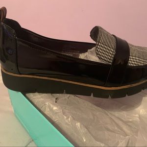 Brand New Black Plaid Loafers